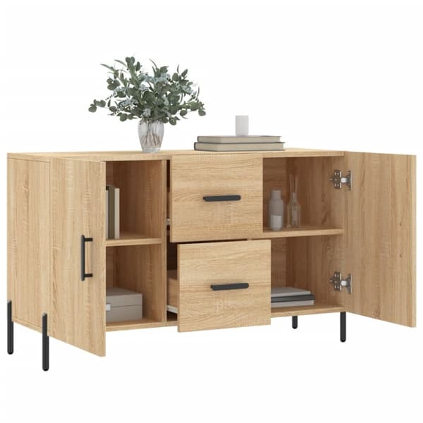 Skänk sonoma-ek 100x36x60 cm konstruerat trä