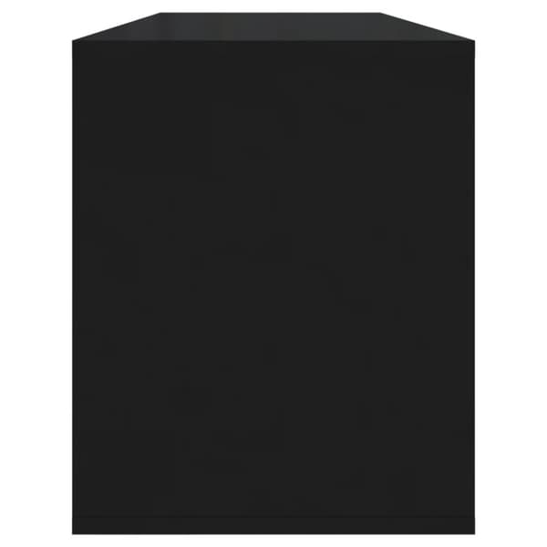 Tv-bänk svart 130x35x50 cm konstruerat trä