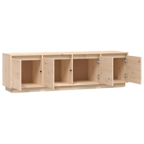 Tv-bänk 156x37x45 cm massiv furu