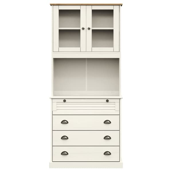 Högskåp VIGO vit 80x40x176 cm massiv furu