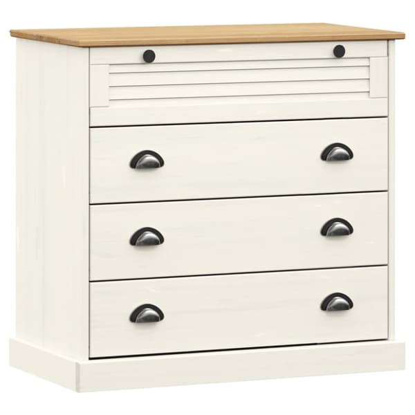 Högskåp VIGO vit 80x40x176 cm massiv furu