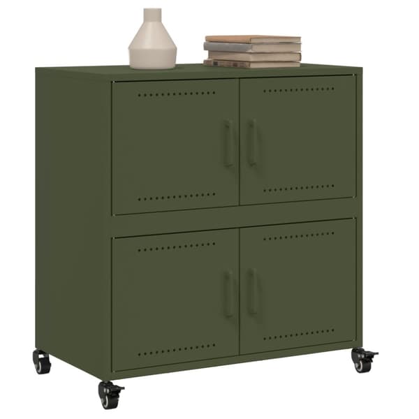 skab 68,5x39x72 cm koldvalset stål olivengrøn