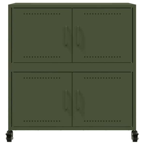 skab 68,5x39x72 cm koldvalset stål olivengrøn