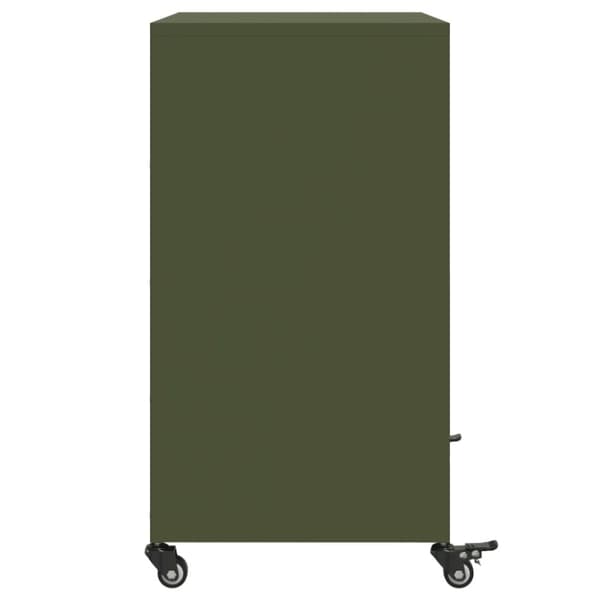 skab 68,5x39x72 cm koldvalset stål olivengrøn