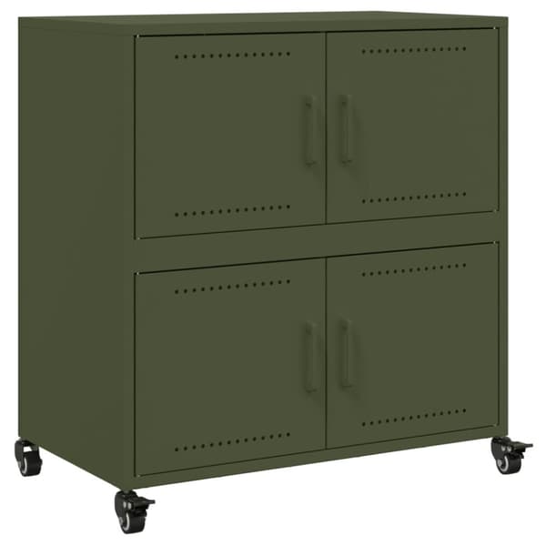 skab 68,5x39x72 cm koldvalset stål olivengrøn