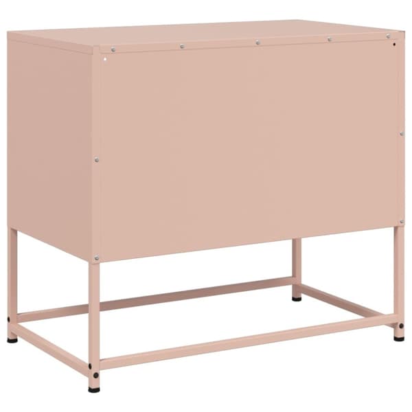tv-bord 68x39x60,5 cm stål lyserød