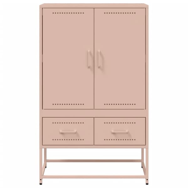 Högskåp rosa 68x39x111,5 cm kallvalsat stål