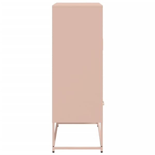 Högskåp rosa 68x39x111,5 cm kallvalsat stål
