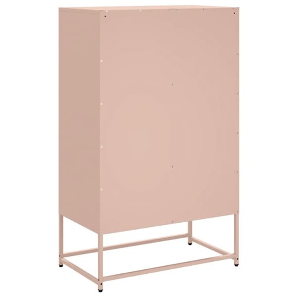 Högskåp rosa 68x39x111,5 cm kallvalsat stål