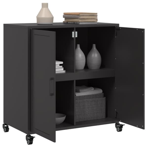 skænk 68,5x39x72 cm koldvalset stål sort