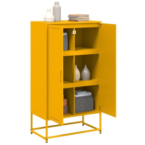 skab 68,5x38,5x123,5 cm stål sennepsgul