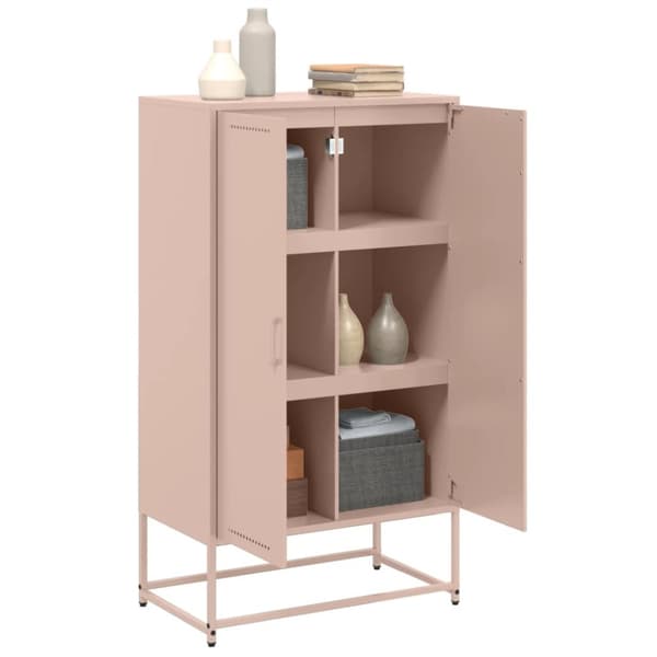 skab 68,5x38,5x123,5 cm stål lyserød