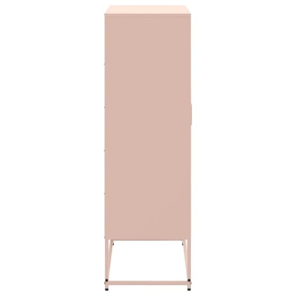 skab 68,5x38,5x123,5 cm stål lyserød
