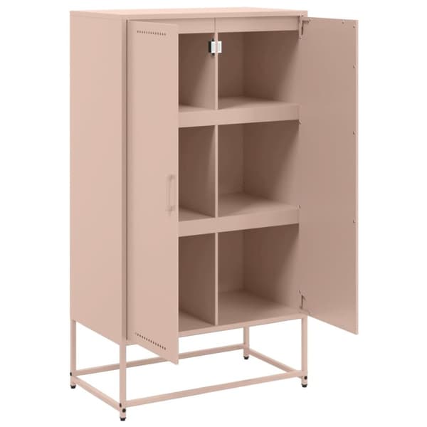skab 68,5x38,5x123,5 cm stål lyserød