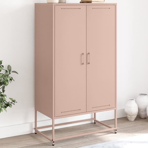 skab 68,5x38,5x123,5 cm stål lyserød