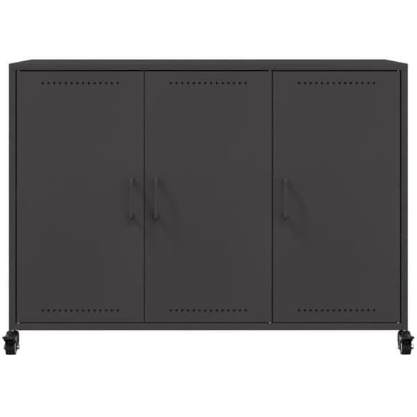 skænk 100,5x39x72 cm koldvalset stål sort
