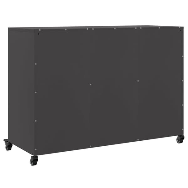 skænk 100,5x39x72 cm koldvalset stål sort