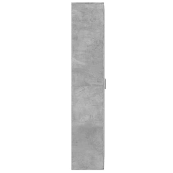 Kaappi betoninharmaa 70x35x180 cm tekninen puu