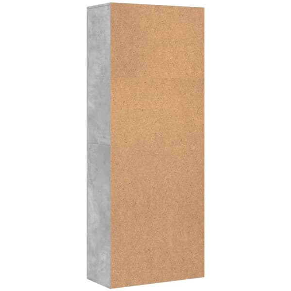 Kaappi betoninharmaa 70x35x180 cm tekninen puu