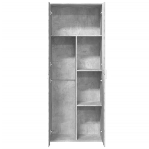 Kaappi betoninharmaa 70x35x180 cm tekninen puu