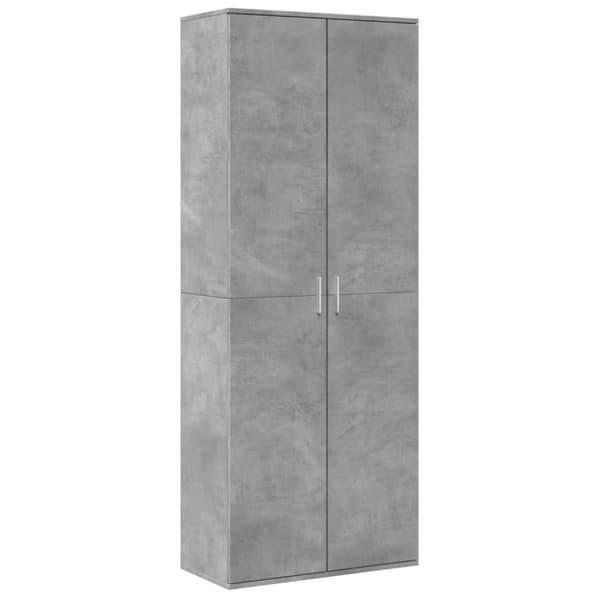 Kaappi betoninharmaa 70x35x180 cm tekninen puu