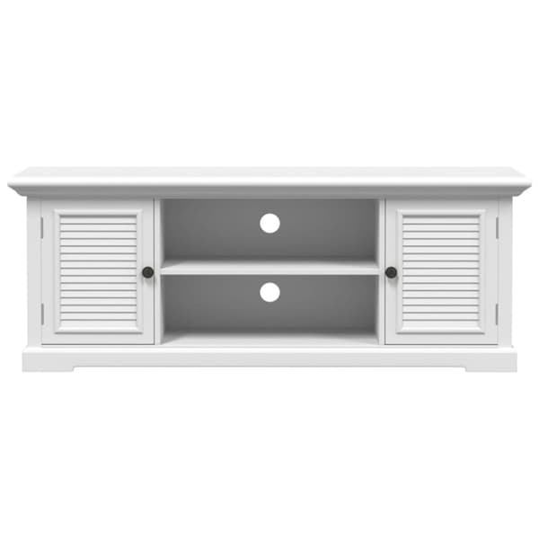tv-bord 110x30x41 cm konstrueret træ hvid