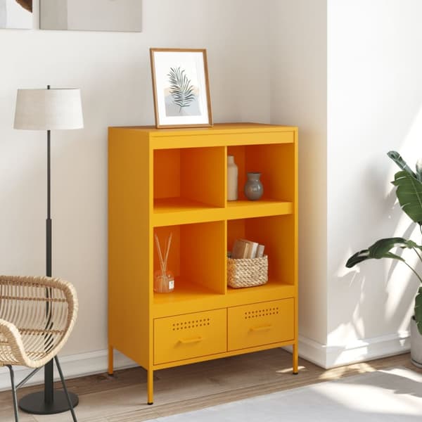 skab 68x39x101,5 cm koldvalset stål sennepsgul