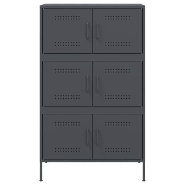 højskab 68x39x113 cm stål antracitgrå