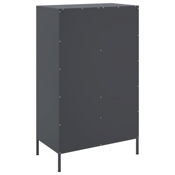 højskab 68x39x113 cm stål antracitgrå