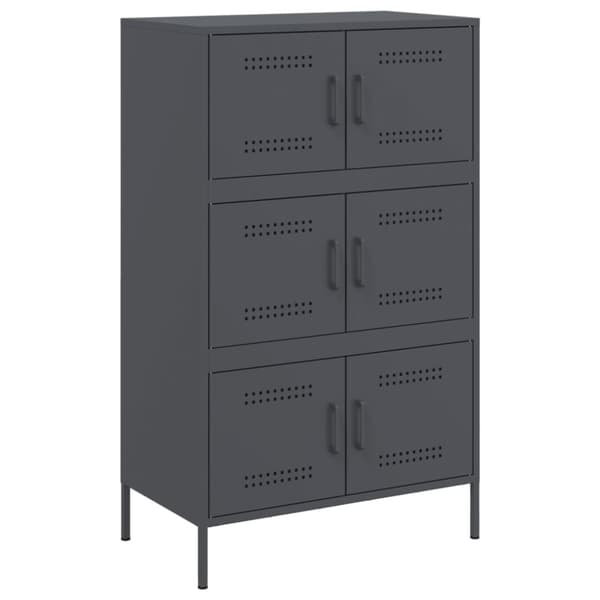 højskab 68x39x113 cm stål antracitgrå