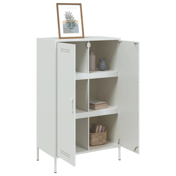 Kaappi valkoinen 68x39x113 cm teräs