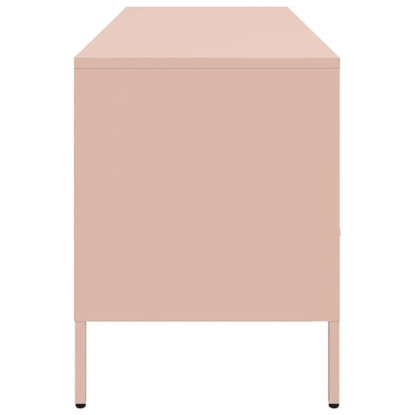 Tv-bänk rosa 100,5x39x50,5 cm kallvalsat stål