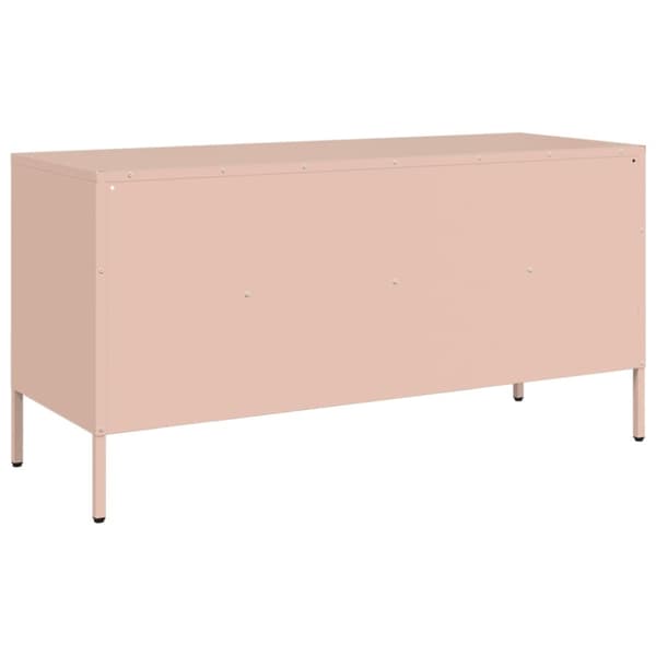 Tv-bänk rosa 100,5x39x50,5 cm kallvalsat stål