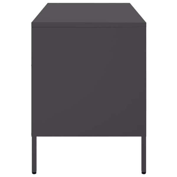 Tv-bänk svart 68x39x50,5 cm kallvalsat stål