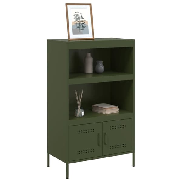 højskab 68x39x113 cm stål olivengrøn