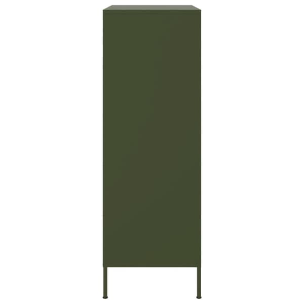 højskab 68x39x113 cm stål olivengrøn