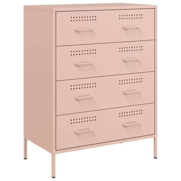 skab 68x39x89 cm stål lyserød
