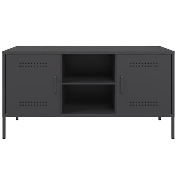 tv-bord 100,5x39x50,5 cm stål sort