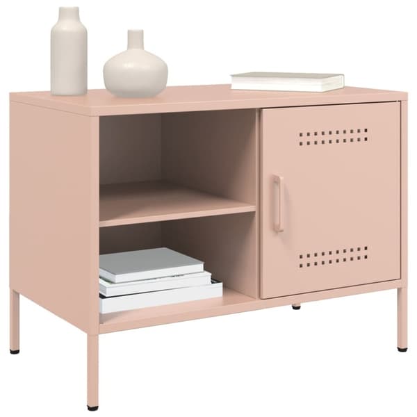 TV-tasot 2 kpl pinkki 68x39x50,5 cm teräs