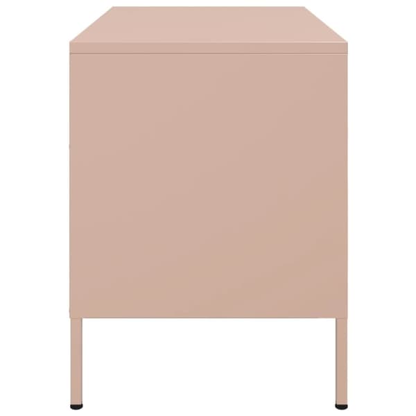 TV-tasot 2 kpl pinkki 68x39x50,5 cm teräs