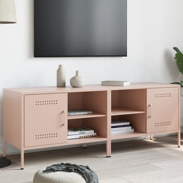 TV-tasot 2 kpl pinkki 68x39x50,5 cm teräs