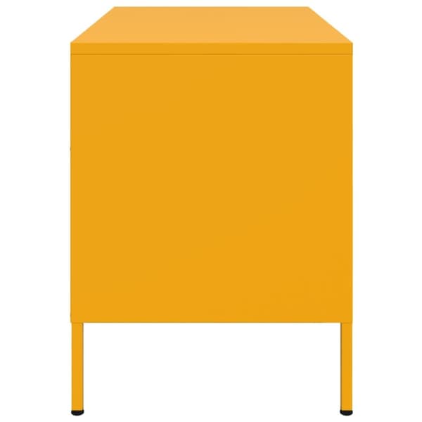 TV-skåp 2 st senapsgul 68x39x50,5 cm stål