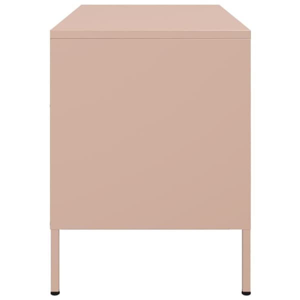 Tv-bänk rosa 68x39x50,5 cm stål