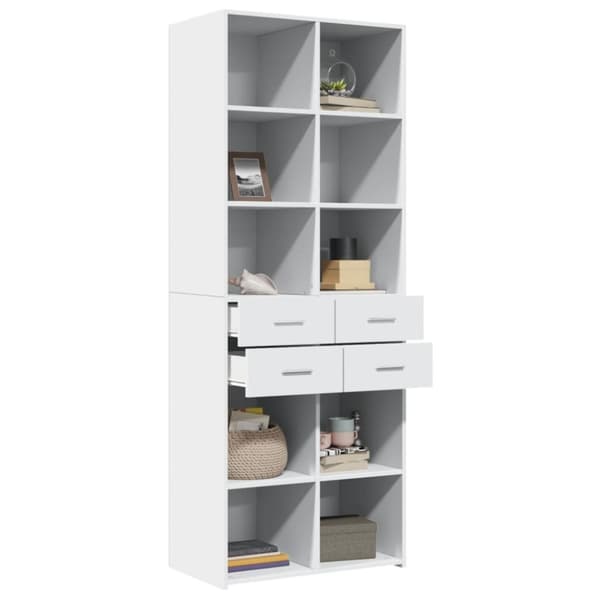 skab 70x42,5x185 cm konstrueret træ hvid