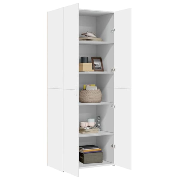 skab 70x42,5x185 cm konstrueret træ hvid