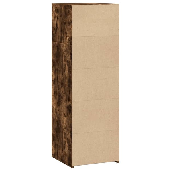 Högskåp rökfärgad ek 40x41x124 cm konstruerat trä