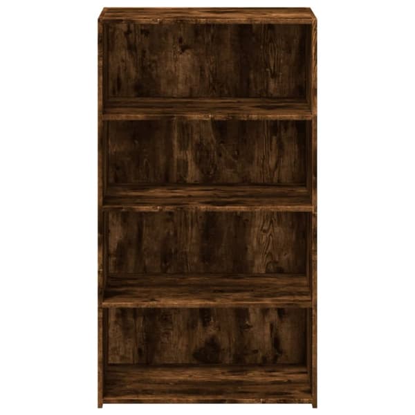 reol 70x41x124 cm konstrueret træ røget egetræsfarve