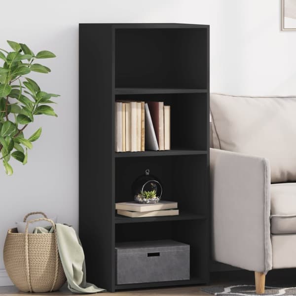 reol 50x41x124 cm konstrueret træ sort