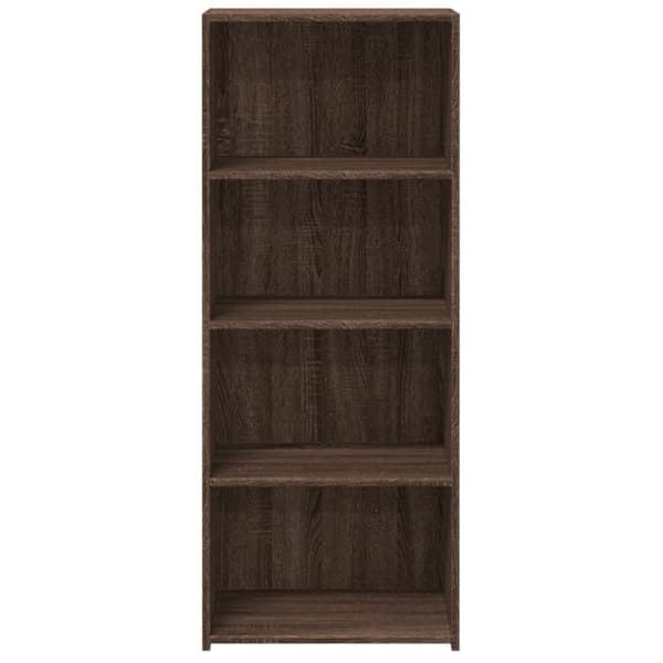 reol 50x41x124 cm konstrueret træ brun egetræsfarve