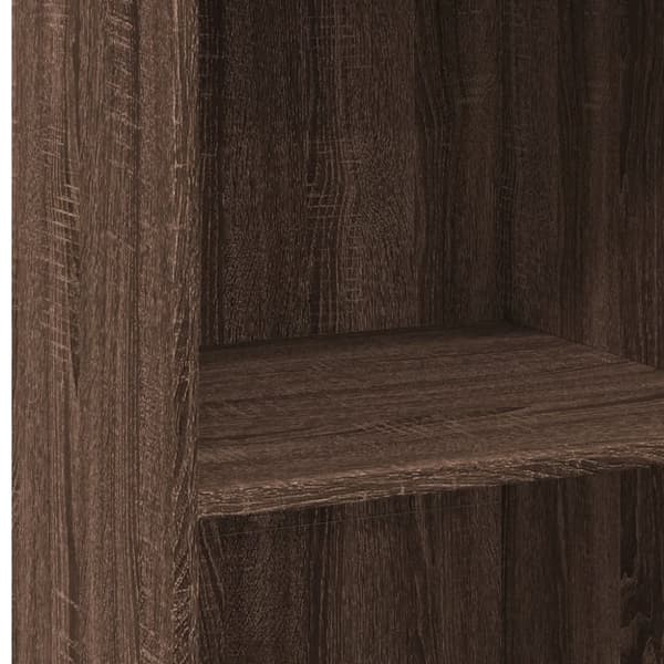 reol 50x41x124 cm konstrueret træ brun egetræsfarve